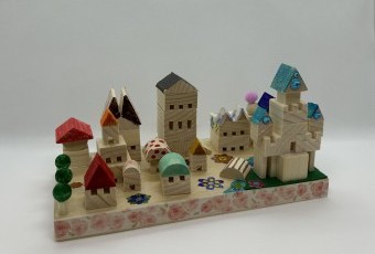 屋根がカラフルな町